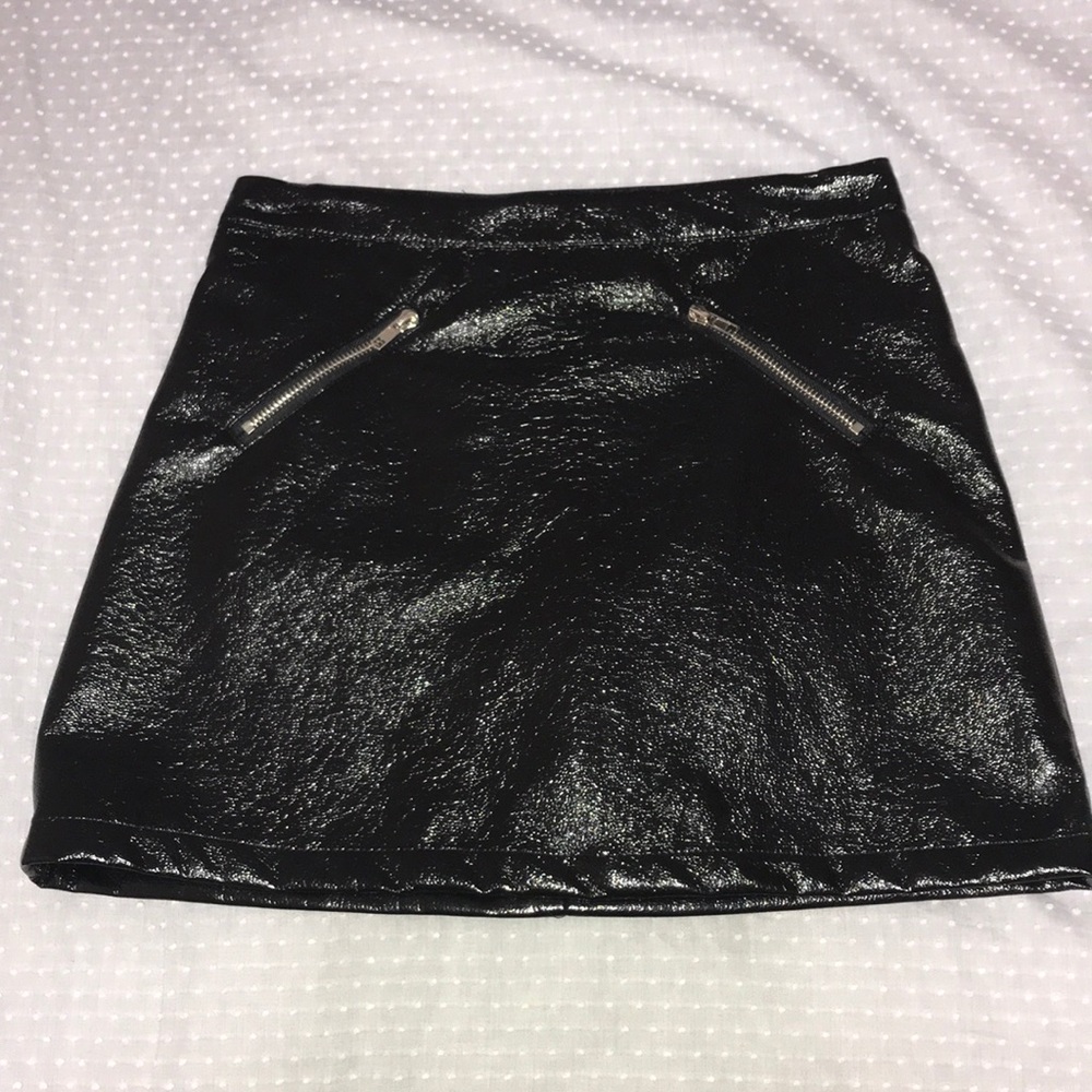 Black Leather Mini Skirt